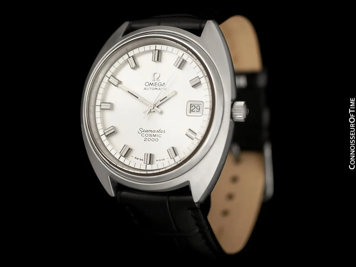 1970's Omega Seamaster Cosmic 2000 Vintage Retro Mens Dive Watch, Date - Stainless Steel