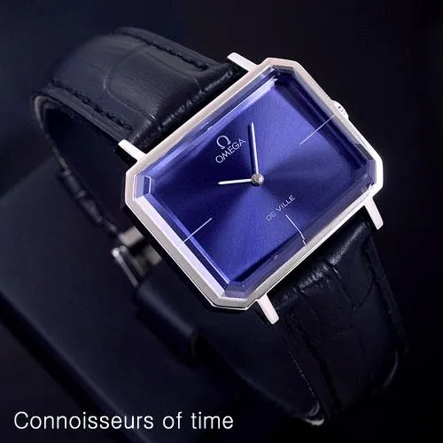 1971 Omega De Ville Mens Midsize "Emerald" Modern Watch By Andrew Grima - Stainless Steel