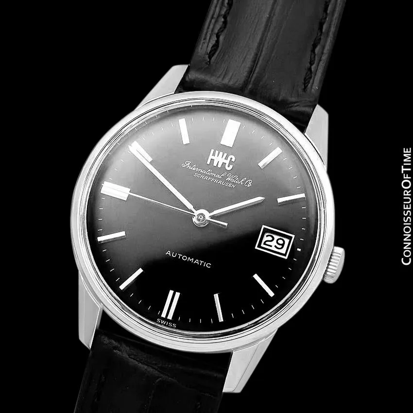 1972 IWC Vintage Mens Watch, Cal. 8541B Pellaton Automatic with Date - Stainless Steel