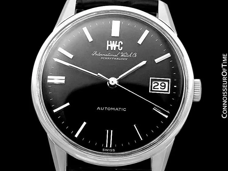 1972 IWC Vintage Mens Watch, Cal. 8541B Pellaton Automatic with Date - Stainless Steel