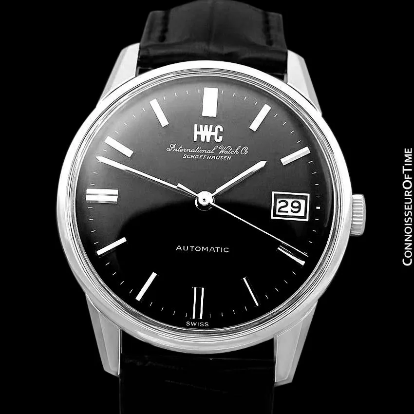 1972 IWC Vintage Mens Watch, Cal. 8541B Pellaton Automatic with Date - Stainless Steel