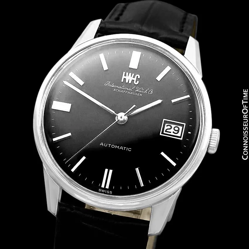1972 IWC Vintage Mens Watch, Cal. 8541B Pellaton Automatic with Date - Stainless Steel