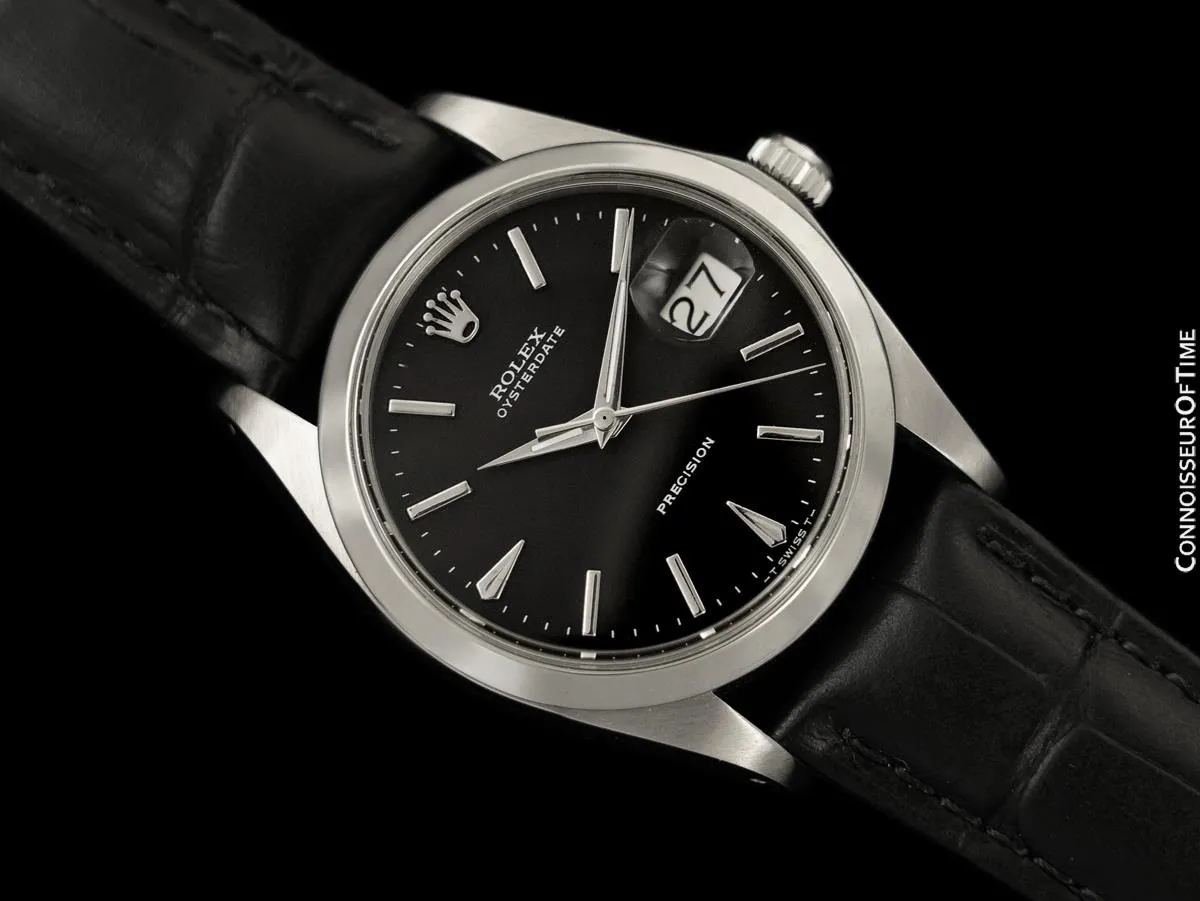 1972 Rolex Oysterdate Vintage Mens Watch with Date - Stainless Steel