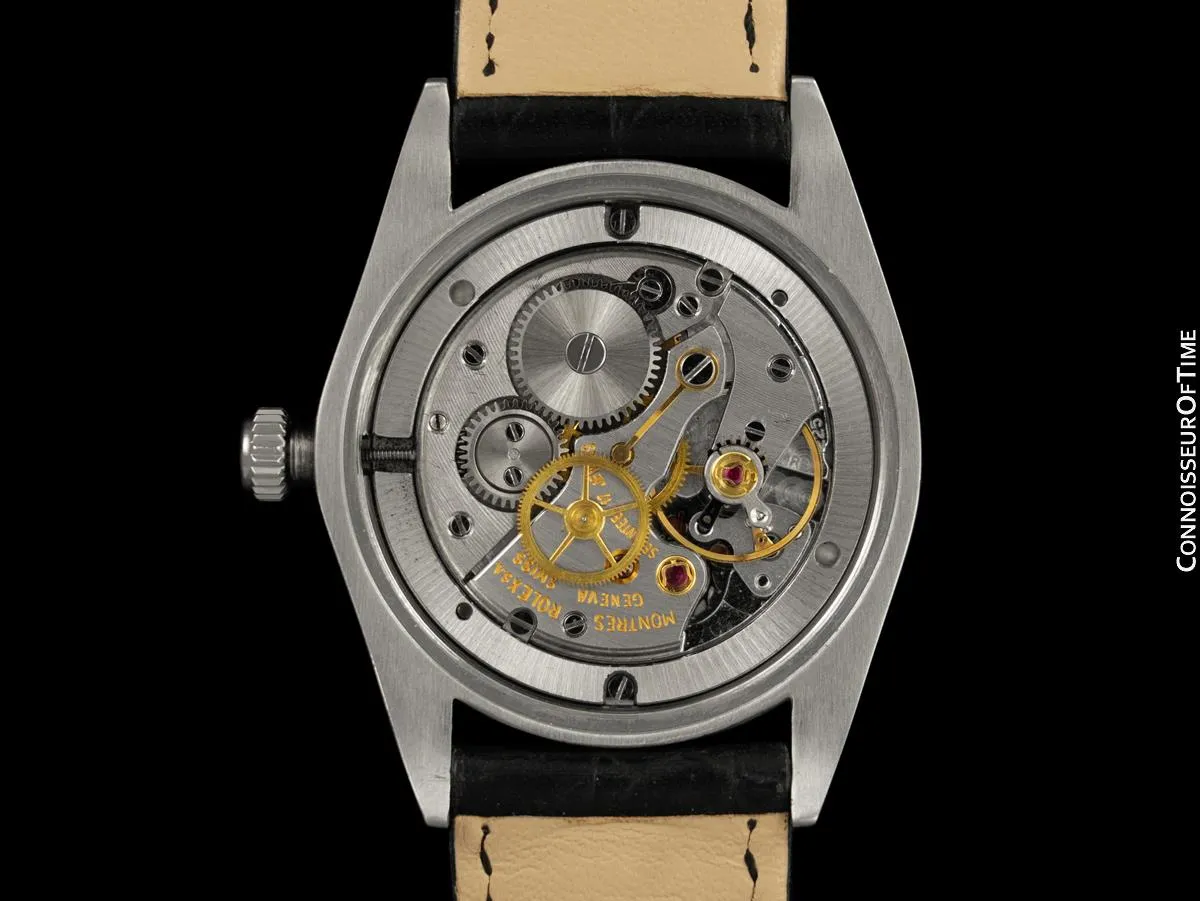 1974 Rolex Oysterdate Mens Vintage Ref. 6694 Date Watch with Black Dial - Stainless Steel & Diamonds