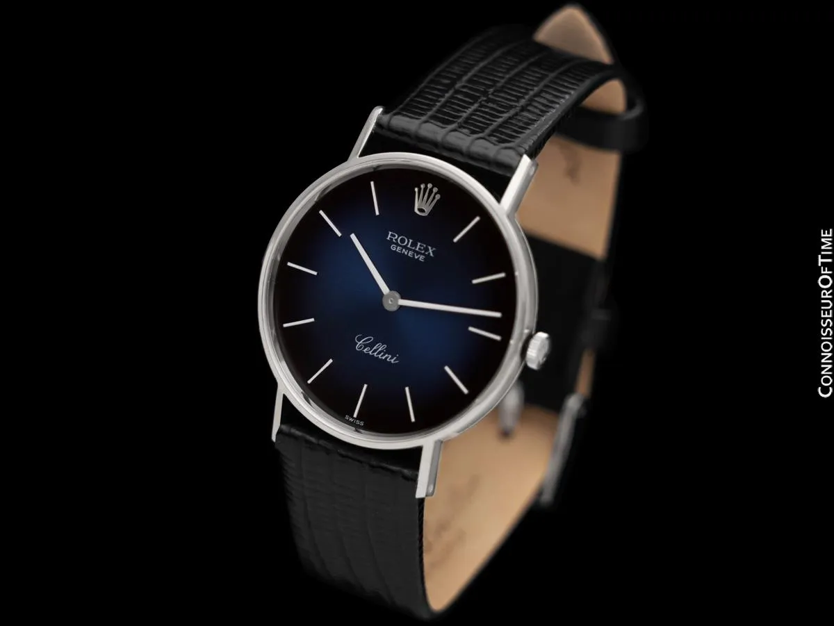 1975 Rolex Cellini Vintage Mens Handwound Ref. 3833 Watch - 18K White Gold