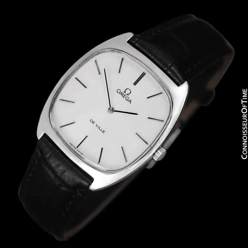 1978 Omega De Ville Vintage Mens Handwound Ultra Thin Dress Watch - Stainless Steel