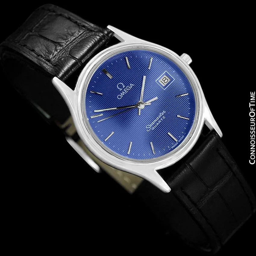 1984 Omega Seamaster Brest Vintage Mens Quartz Watch - Stainless Steel