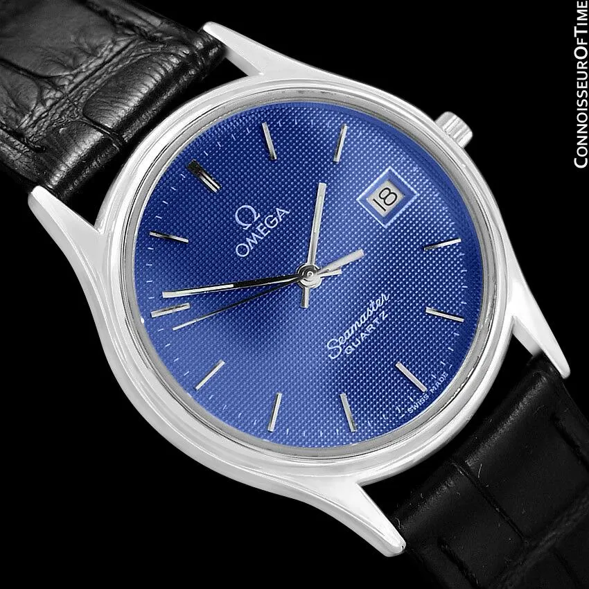 1984 Omega Seamaster Brest Vintage Mens Quartz Watch - Stainless Steel