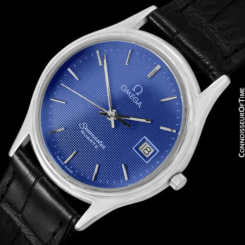 1984 Omega Seamaster Brest Vintage Mens Quartz Watch - Stainless Steel