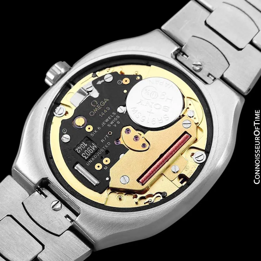 1989 Omega Polaris Seamaster Mens Divers Watch, Quick Setting Date - Stainless Steel & 18K Gold