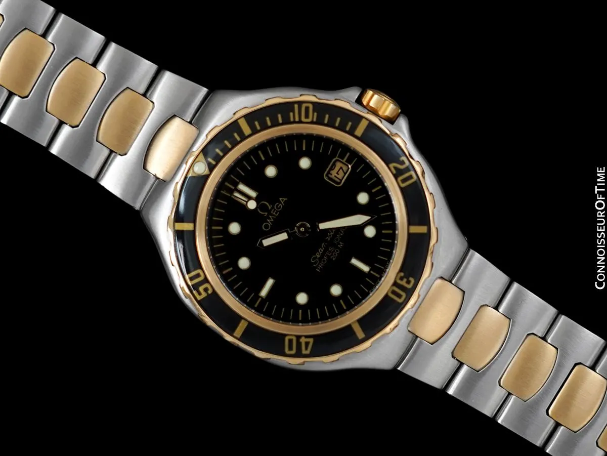 1991 Omega Seamaster 200M Pre-Bond Dive Watch, Date - Stainless Steel & 18K Gold