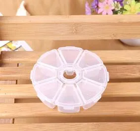 1pcs Plastic 8 /10/15 Slots Adjustable Jewelry packaging box transparent Tool Case Craft Organizer box  jewelry boxes Storage