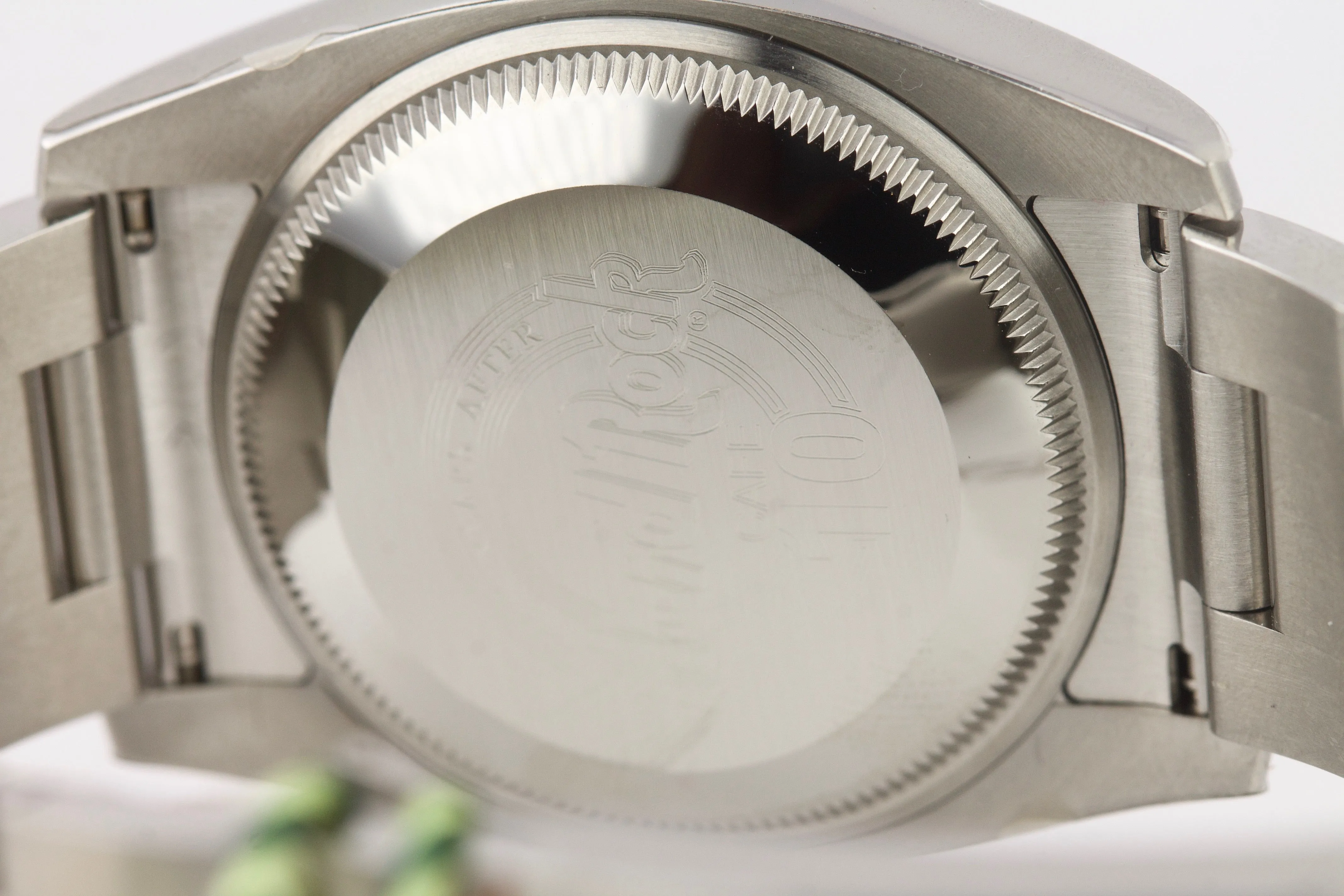 2014 BRAND NEW Rolex Oyster Perpetual 34mm White 114200 Stainless Engraved Watch