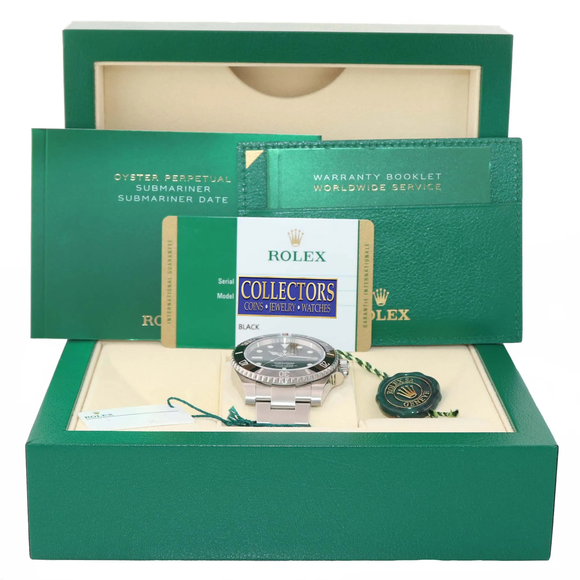 2016 PAPERS Rolex Submariner No-Date 114060 Steel Black Ceramic Watch Box