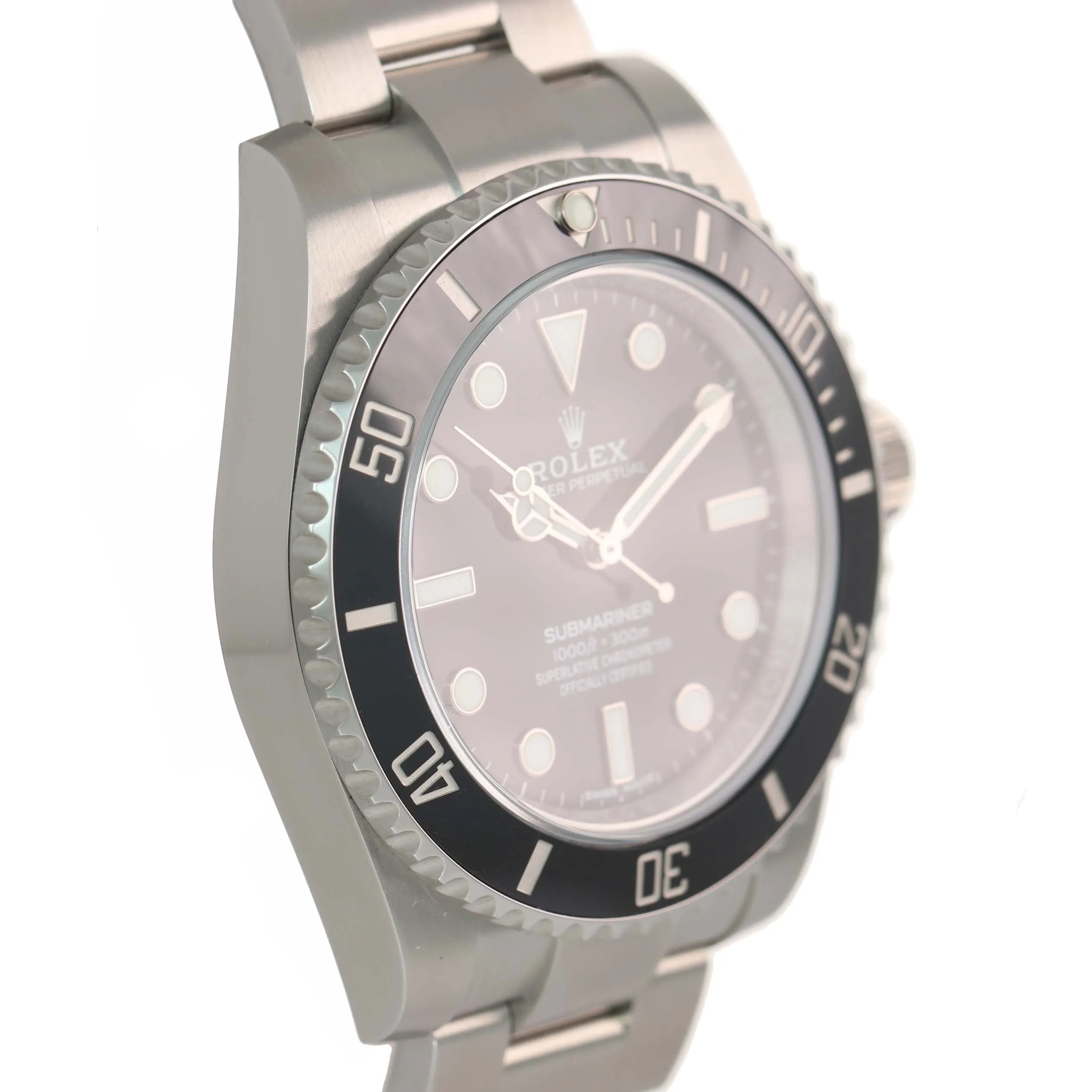 2016 PAPERS Rolex Submariner No-Date 114060 Steel Black Ceramic Watch Box