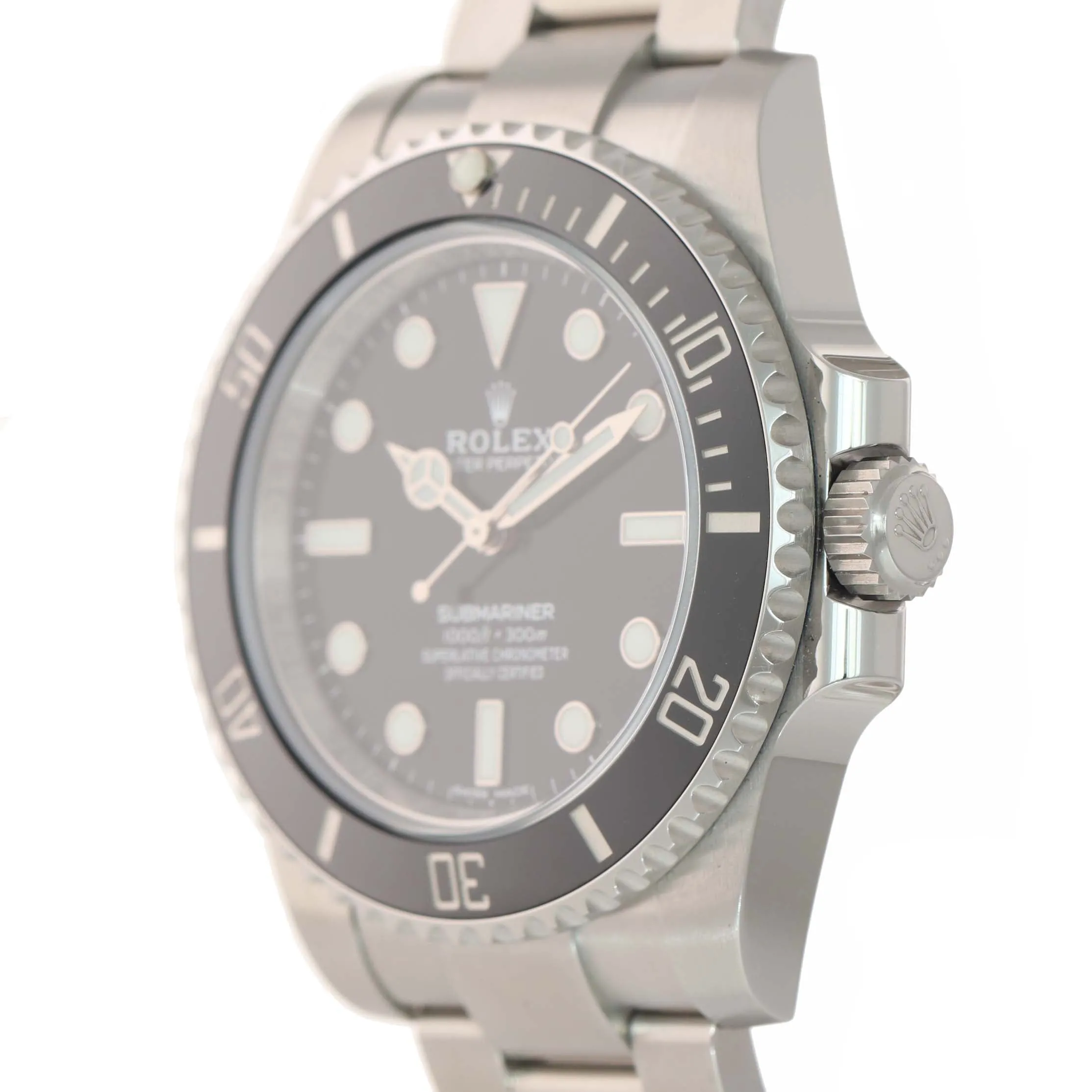 2016 PAPERS Rolex Submariner No-Date 114060 Steel Black Ceramic Watch Box