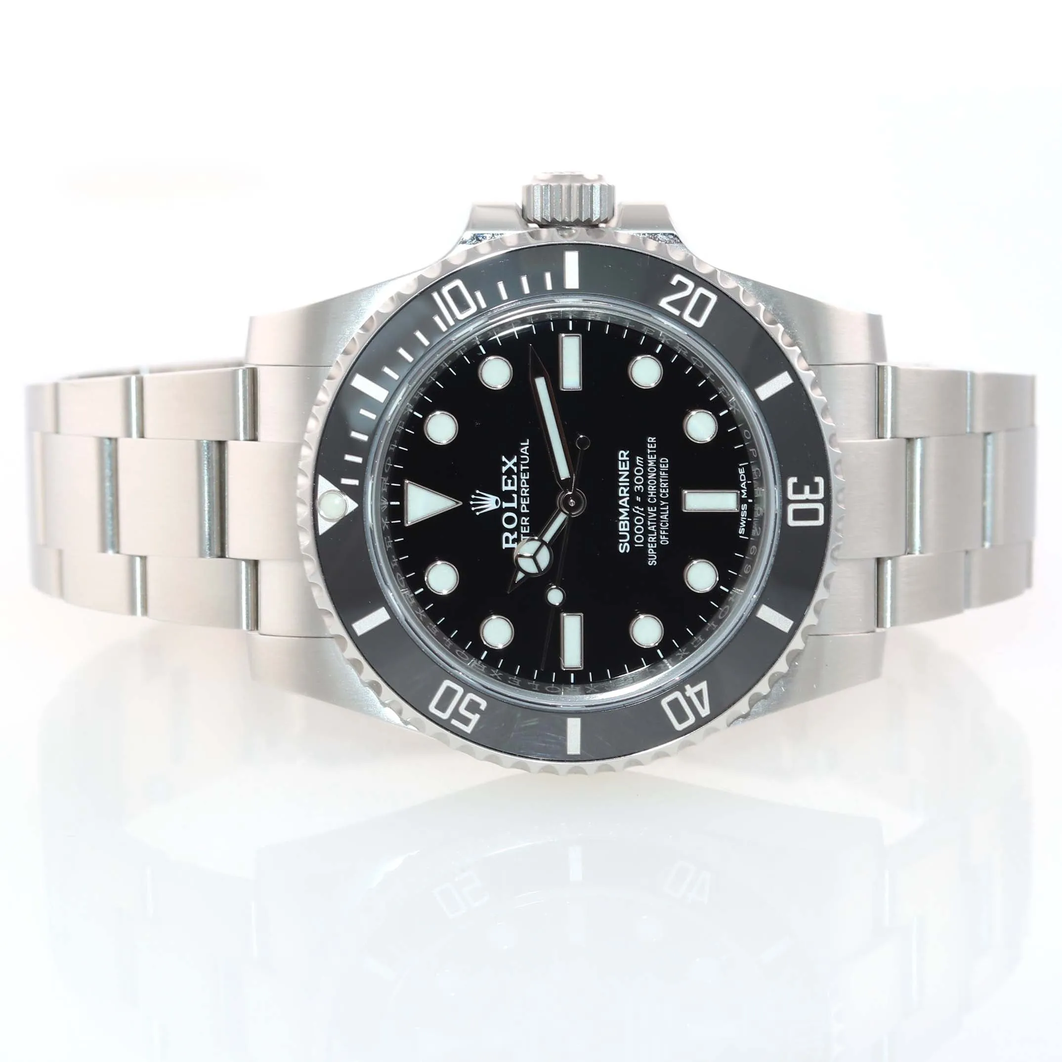 2016 PAPERS Rolex Submariner No-Date 114060 Steel Black Ceramic Watch Box
