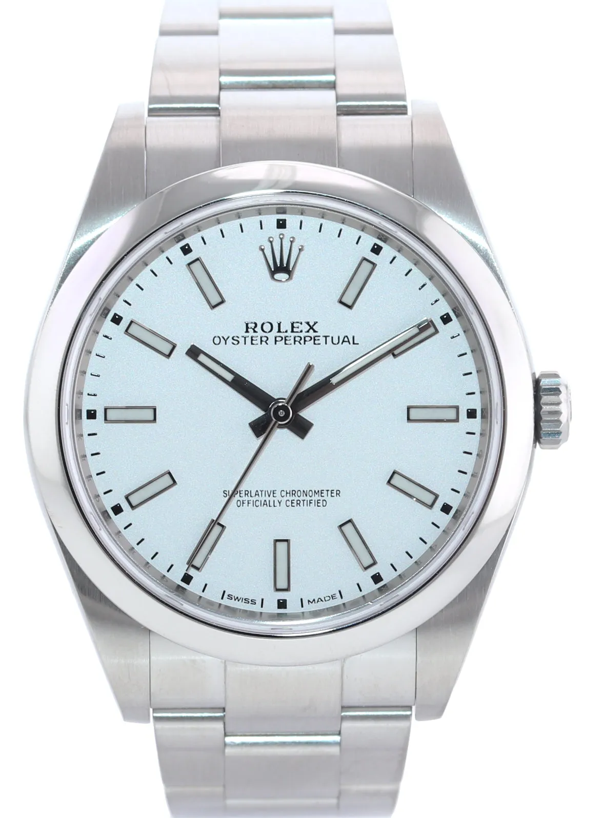 2019 Rolex Oyster Perpetual Steel 39mm White Dial 114300 Watch Box