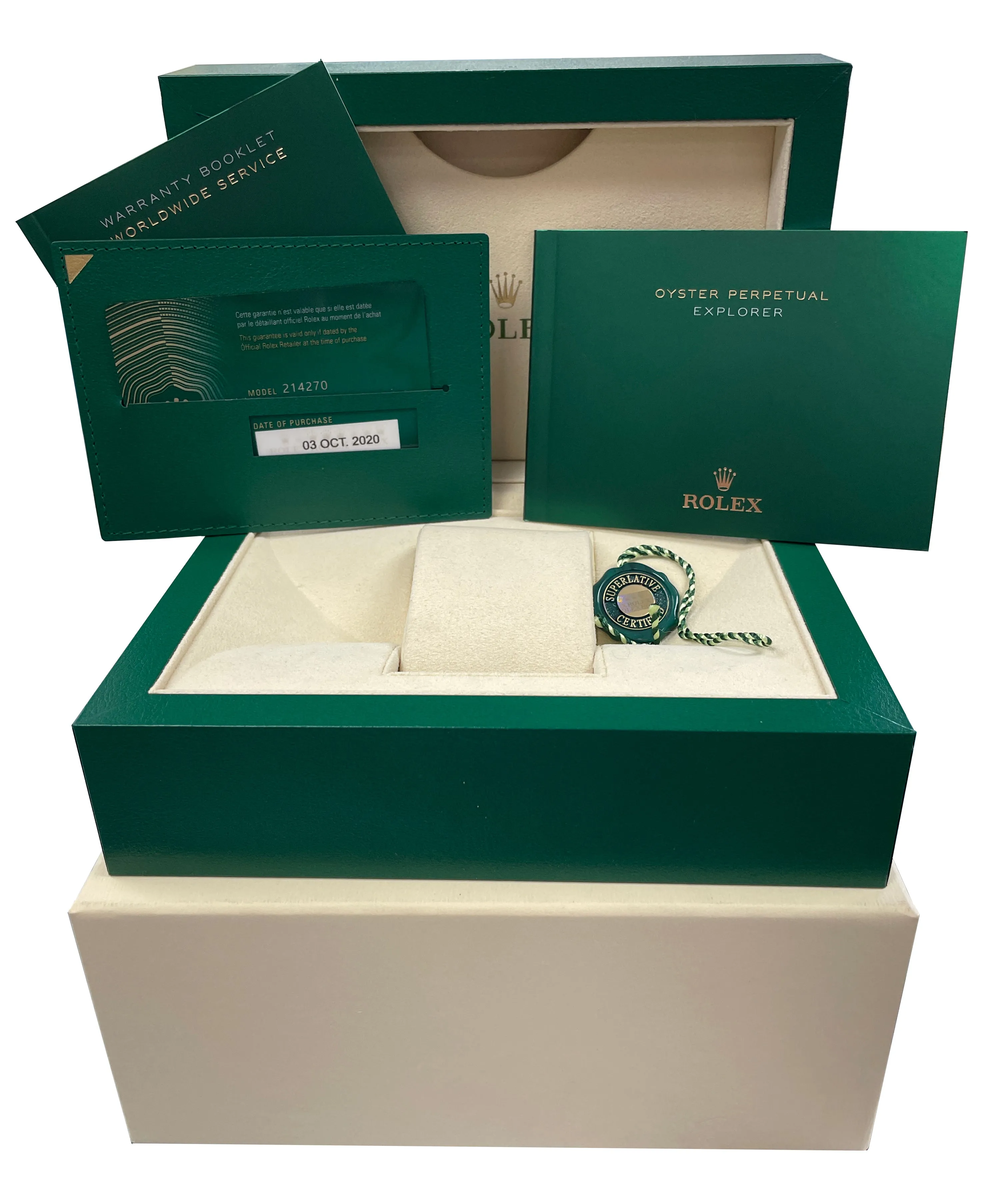 2020 NEW CARD Rolex Explorer I Black 3-6-9 FULL LUME 39mm Stainless Watch 214270