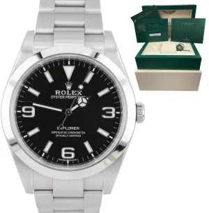 2020 NEW CARD Rolex Explorer I Black 3-6-9 FULL LUME 39mm Stainless Watch 214270