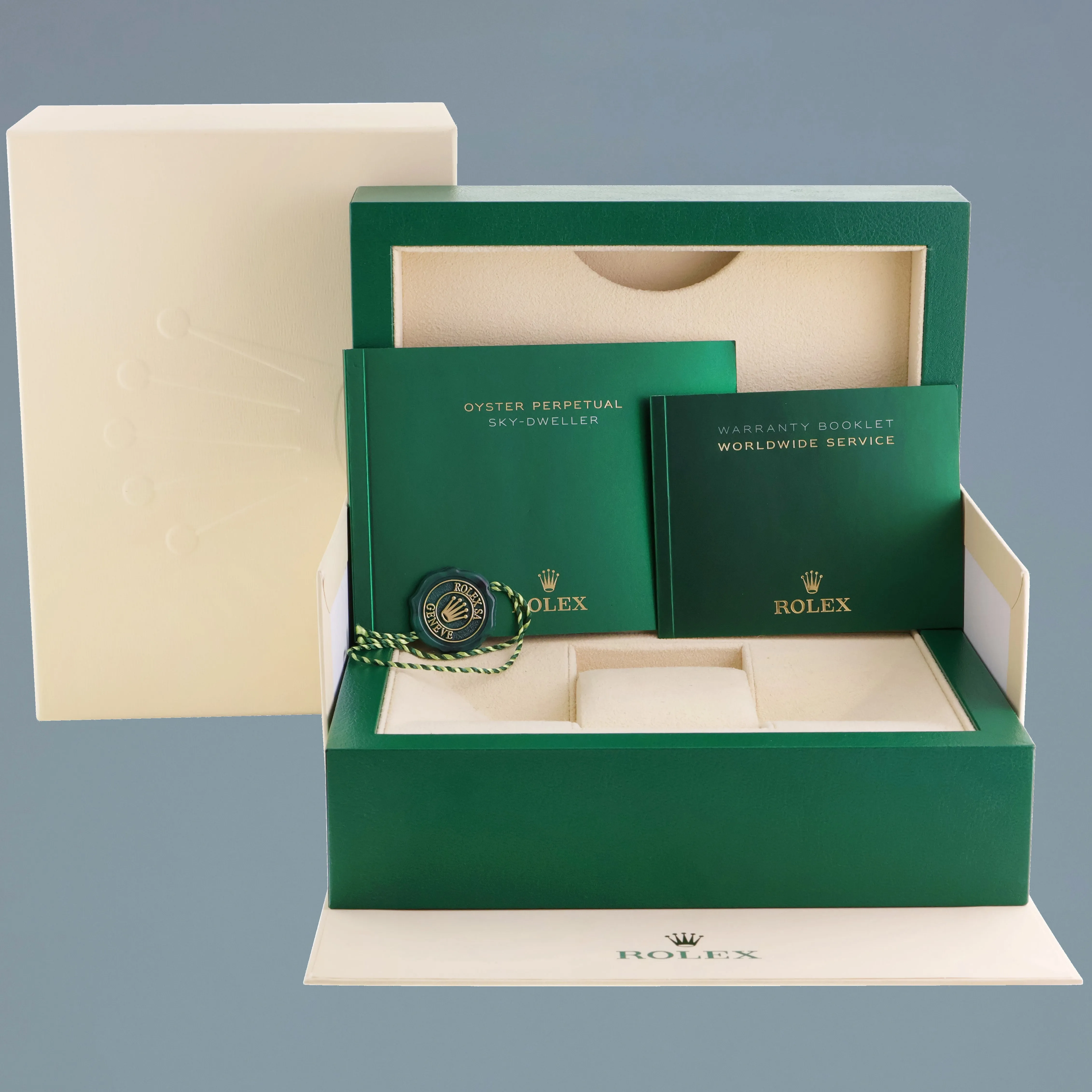 2022 NEW Rolex Sky-Dweller Steel White Gold Black Jubilee 326934 42mm Watch Box