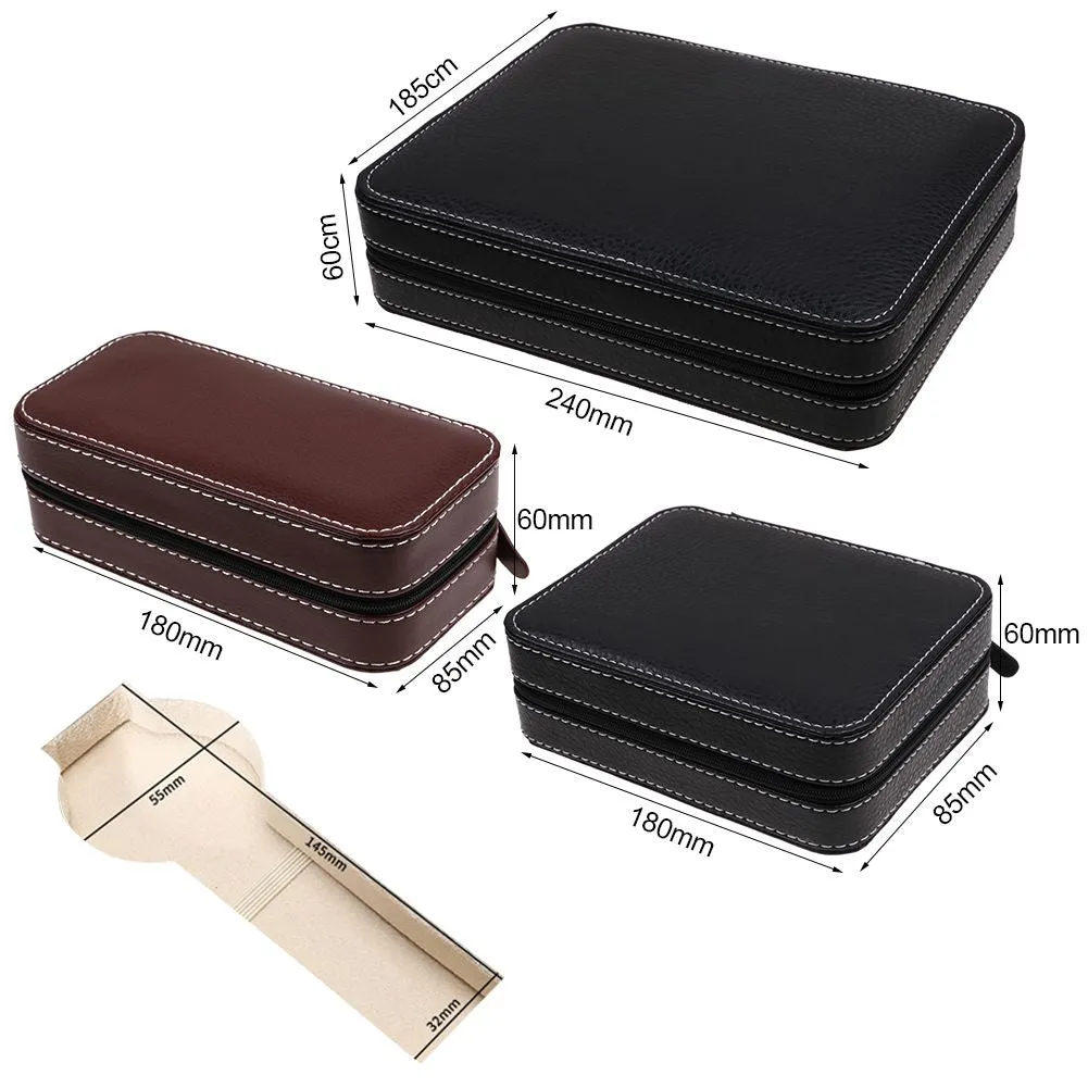 2/4/8 Grids Travel Watch Box Superior PU Leather Storage Case Organizer