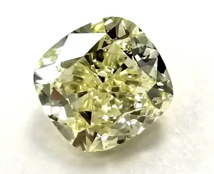 3 CT YELLOW COLOR NATURAL LOOSE DIAMOND HUGE GIA CERTIFIED CUSHION CUT VS2