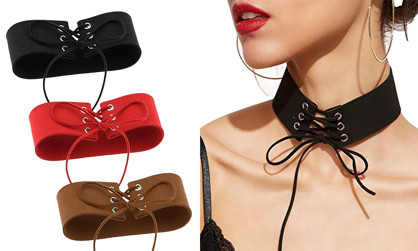 3-Pack: Women's Chic Velvet Fashion Neck Chokers Necklace
