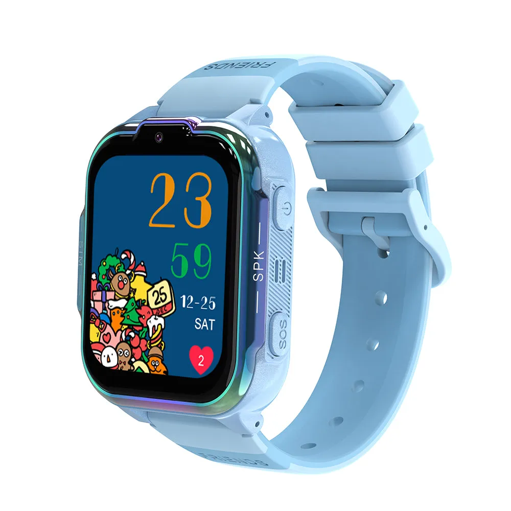 4G Kids GPS Smart Watch Multifunctional Touch Screen Watch with Video Call Camera Alarm Clock Pedometer Blue