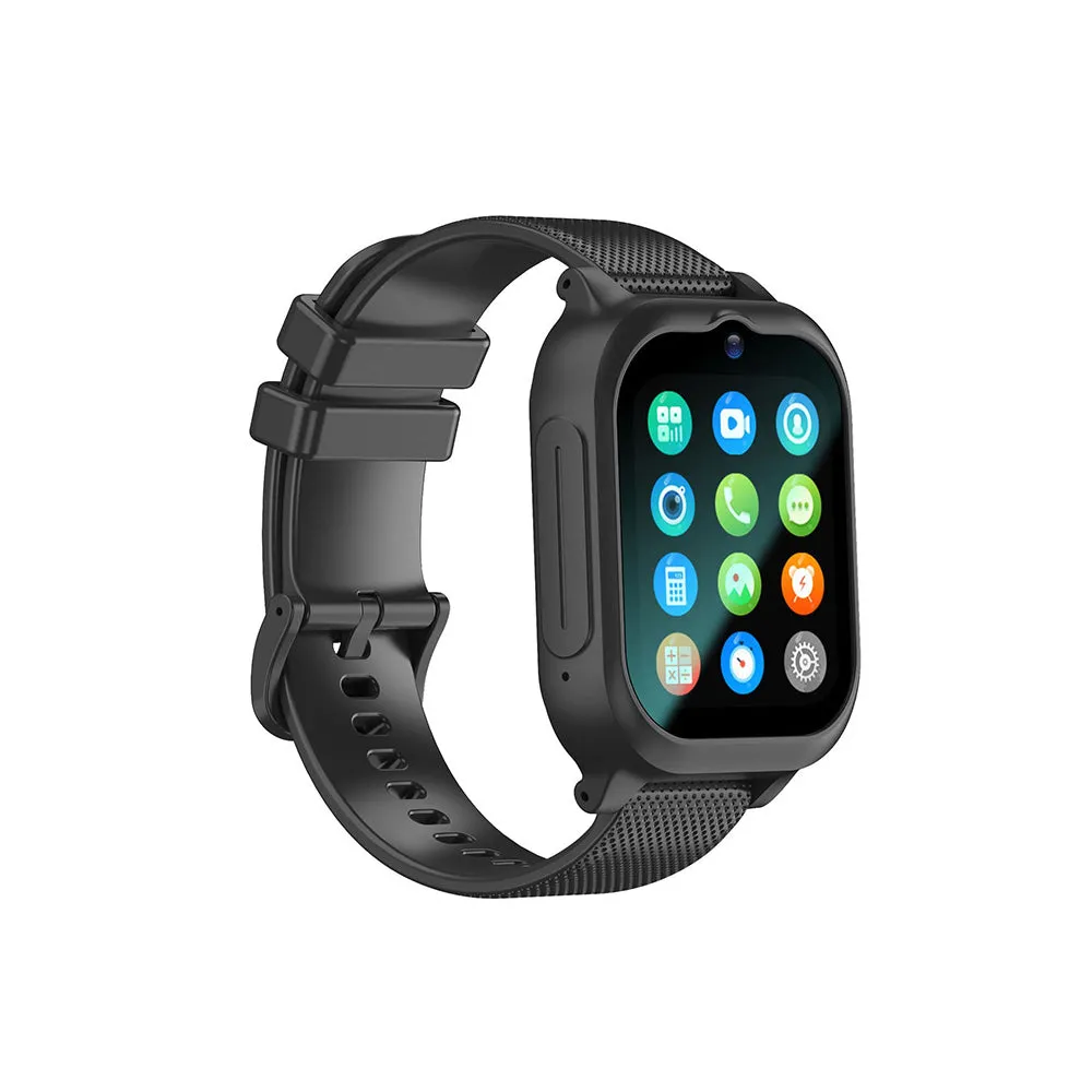 4G Network Kids Smart Watch GPS Positioning Video Call SOS Smartwatch Camera Voice Chat Phone Watch Black