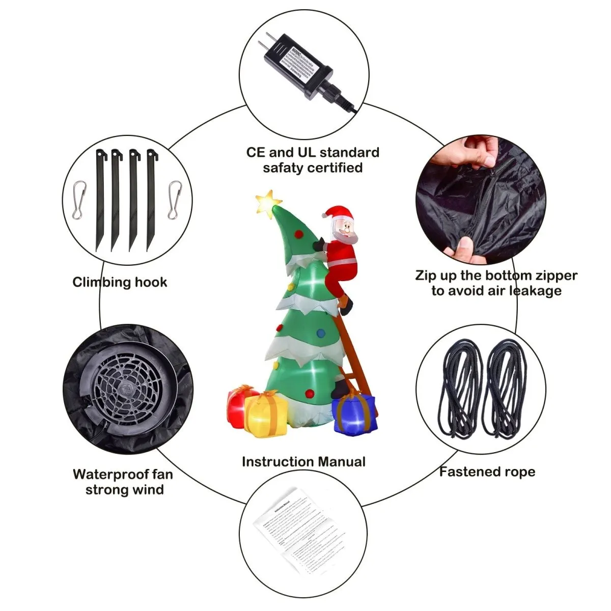 7' Ft Lil' St. Nick Holiday Inflatable