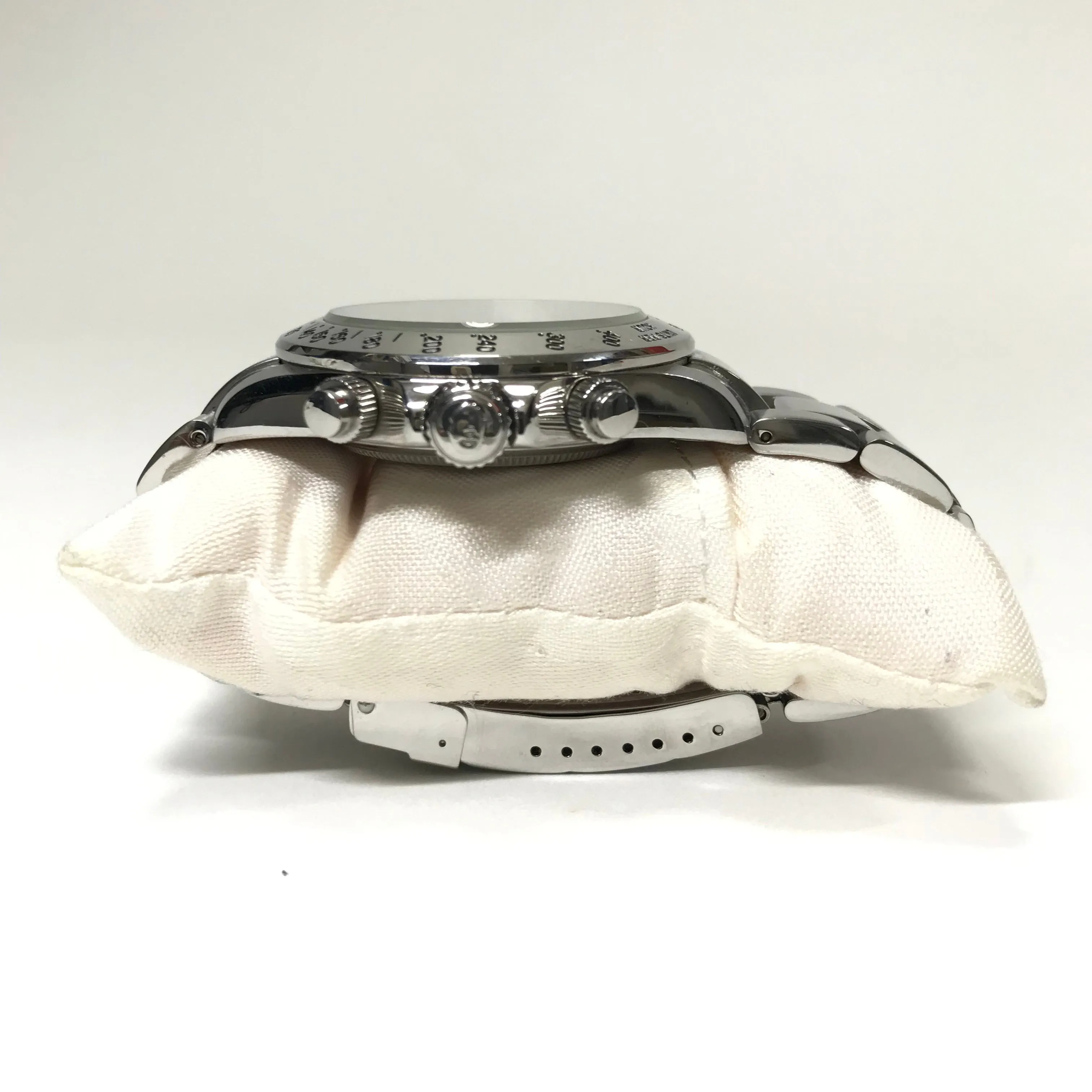 A Bathing Ape Bape Type 3 'Daytona' Bapex Watch Silver/White