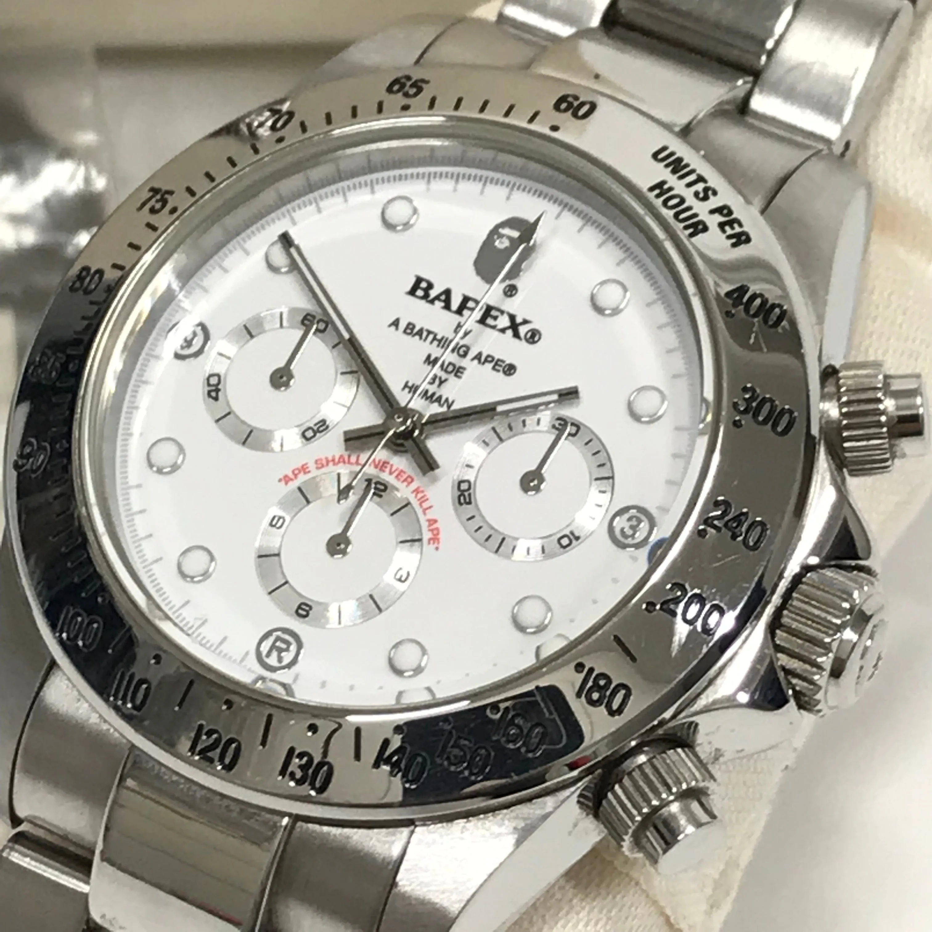 A Bathing Ape Bape Type 3 Daytona Bapex Watch