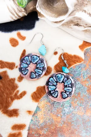 Abigail Arch Faux Leather Earrings