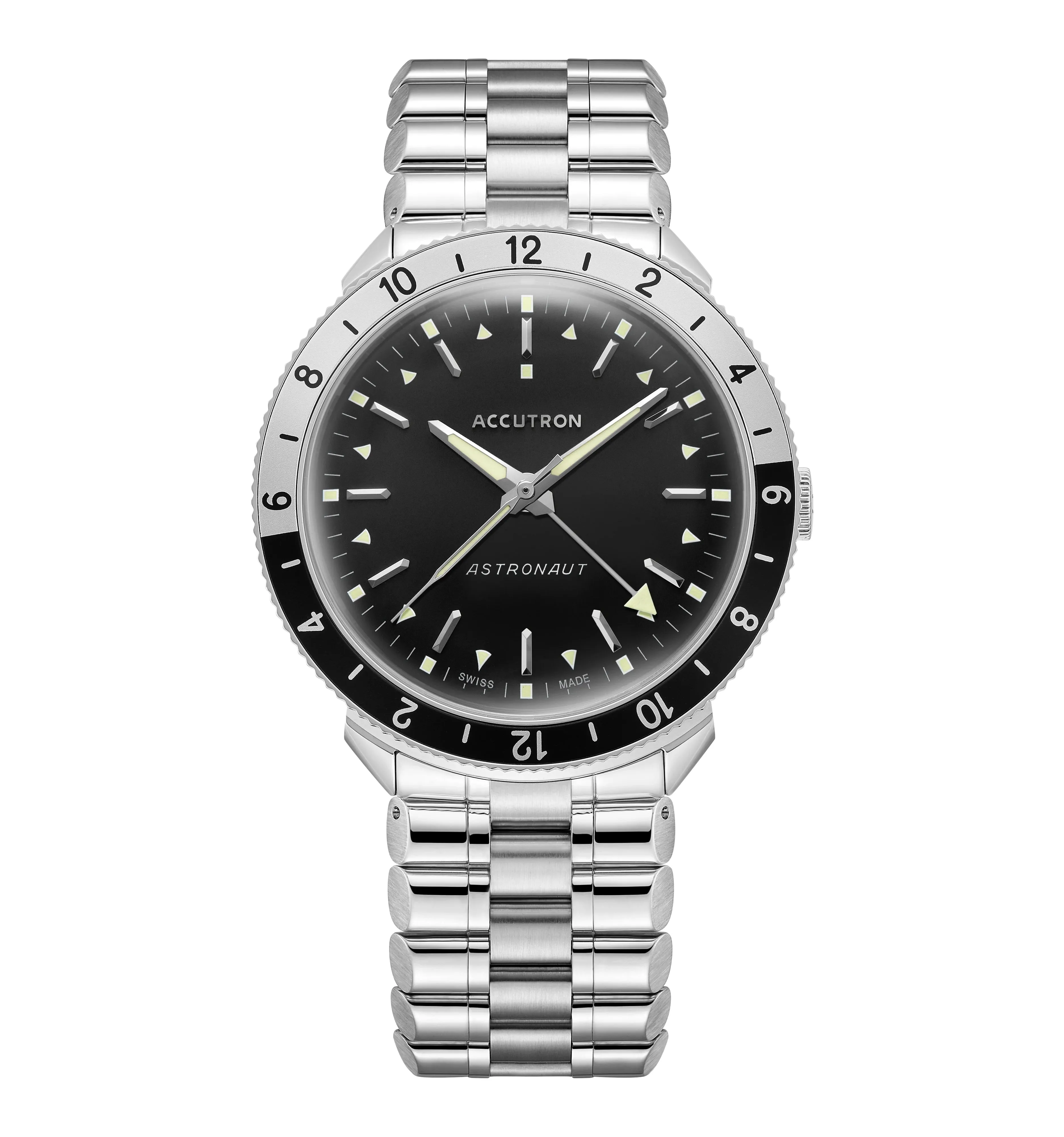 Accutron Astronaut "T" GMT 41mm Black White Watch Limited Re-Edition from 1968