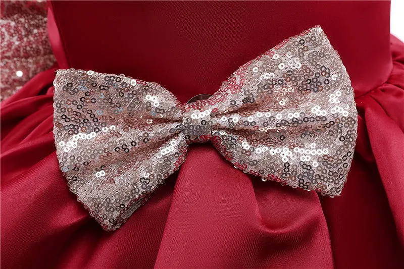 Adorable Big Bowknot Dress for Newborn Baby Girls