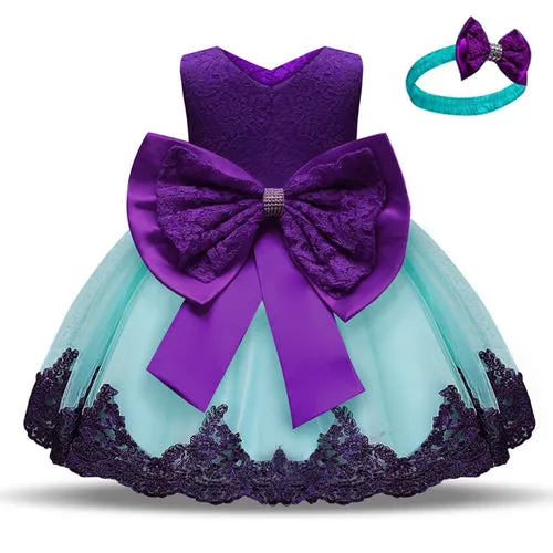 Adorable Big Bowknot Dress for Newborn Baby Girls