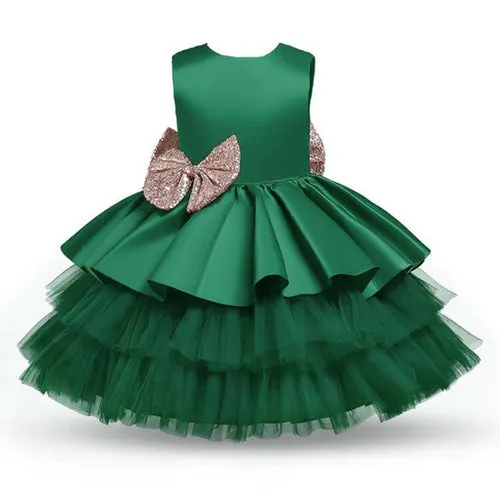 Adorable Big Bowknot Dress for Newborn Baby Girls