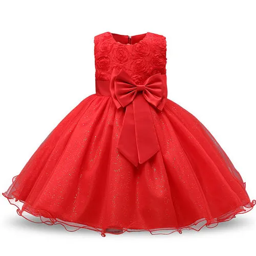 Adorable Big Bowknot Dress for Newborn Baby Girls