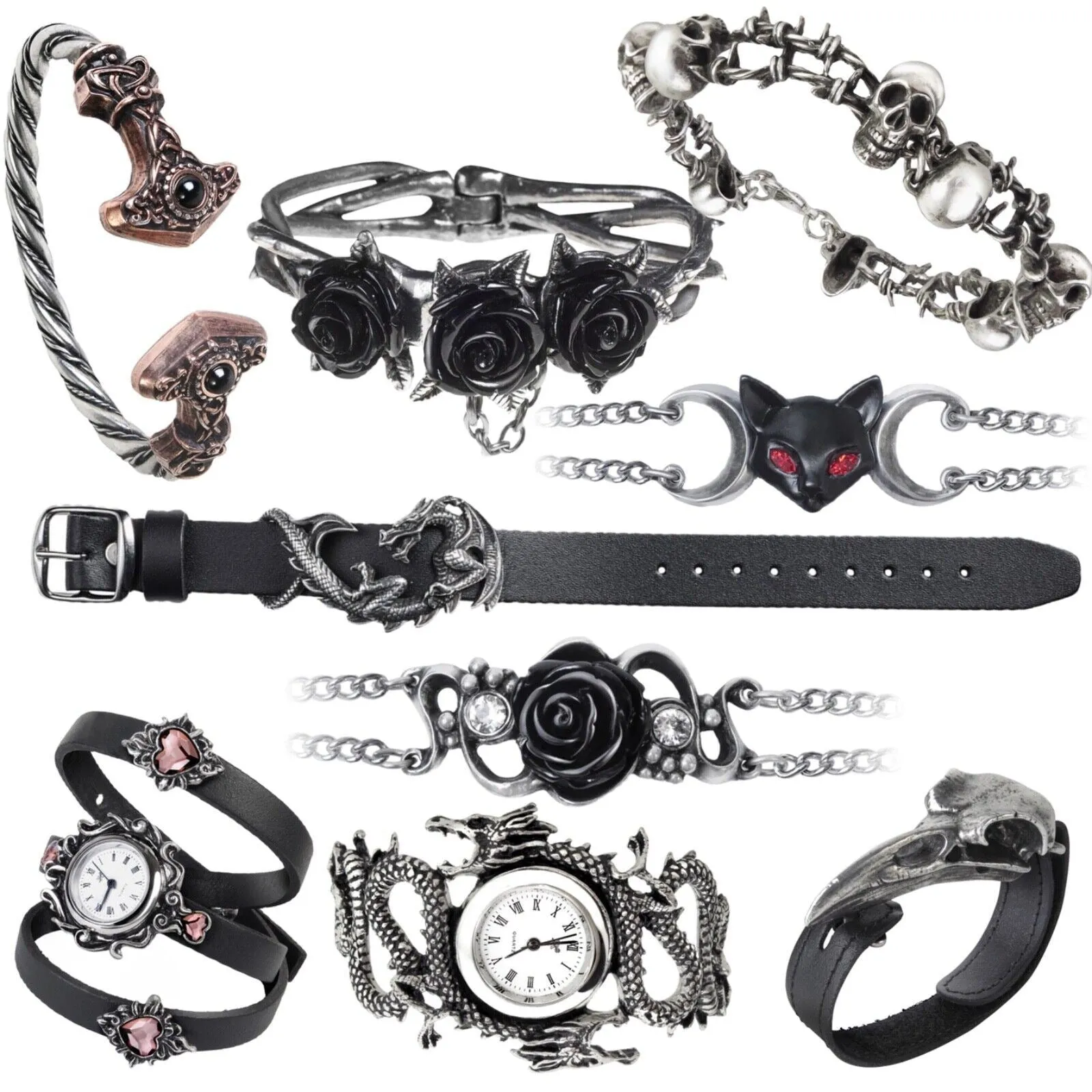 Alchemy Gothic Braclets Wriststraps Watches Bangles Jewerly YOU CHOOSE