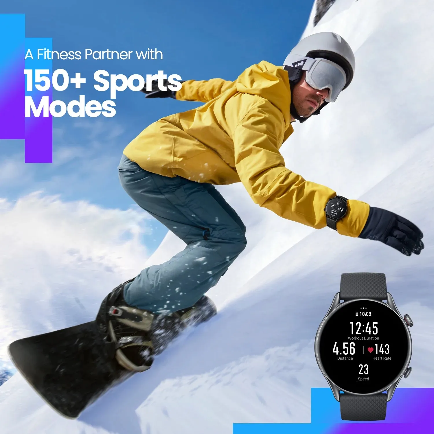 Amazfit GTR 3 Pro GTR3 Pro GTR-3 Pro 46mm Smartwatch Alexa Built-in  GPS