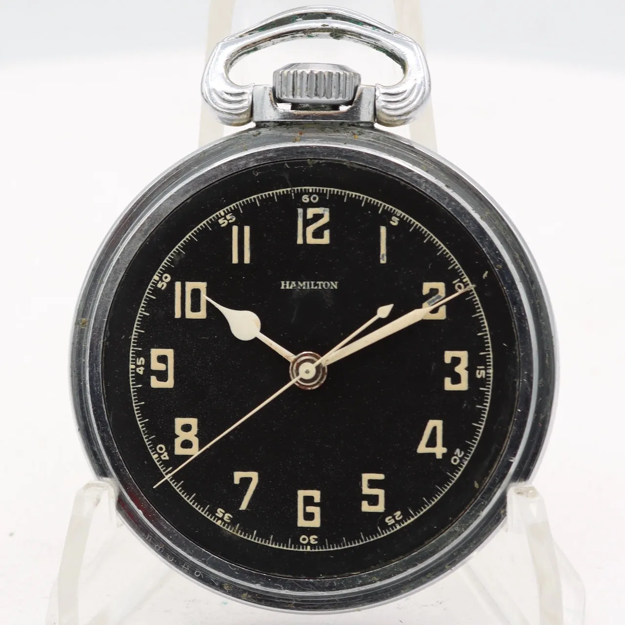 Antique 16s 1942 Hamilton Two Tone 22 Jewel Pocket Watch 4992B Gold ToneUSA