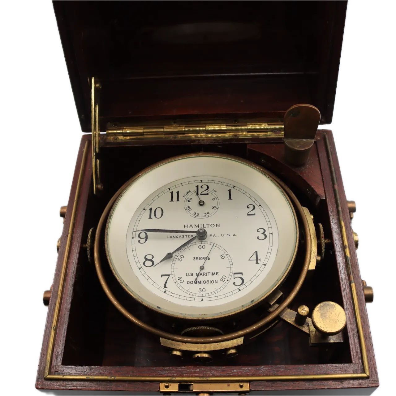 Antique 1941 Hamilton Mod. 21 Maritime Commission Ships Chronometer ClockDetent
