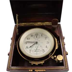 Antique 1941 Hamilton Mod. 21 Maritime Commission Ships Chronometer ClockDetent