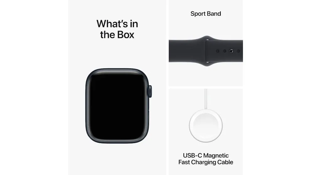 Apple Watch Series 9 41mm (GPS   Cellular) Midnight Aluminium Case with Midnight Sport Band (Opened Never Used)