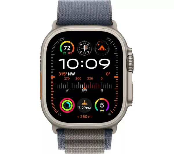 Apple Watch Ultra 2 GPS   Cellular, 49mm Titanium Case with Blue Alpine Loop - Large - Pristine