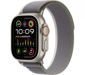 Apple Watch Ultra 2 GPS   Cellular, 49mm Titanium Case with Green/Grey Trail Loop - Pristine