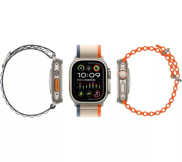 Apple Watch Ultra 2 GPS   Cellular, 49mm Titanium Case with Green/Grey Trail Loop - S/M - Pristine