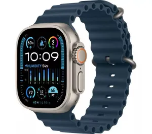 Apple Watch Ultra 2 GPS   Cellular Titanium 49MM Blue Ocean Band - Pristine