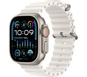 Apple Watch Ultra 2 GPS   Cellular Titanium 49MM White Ocean Band - Pristine